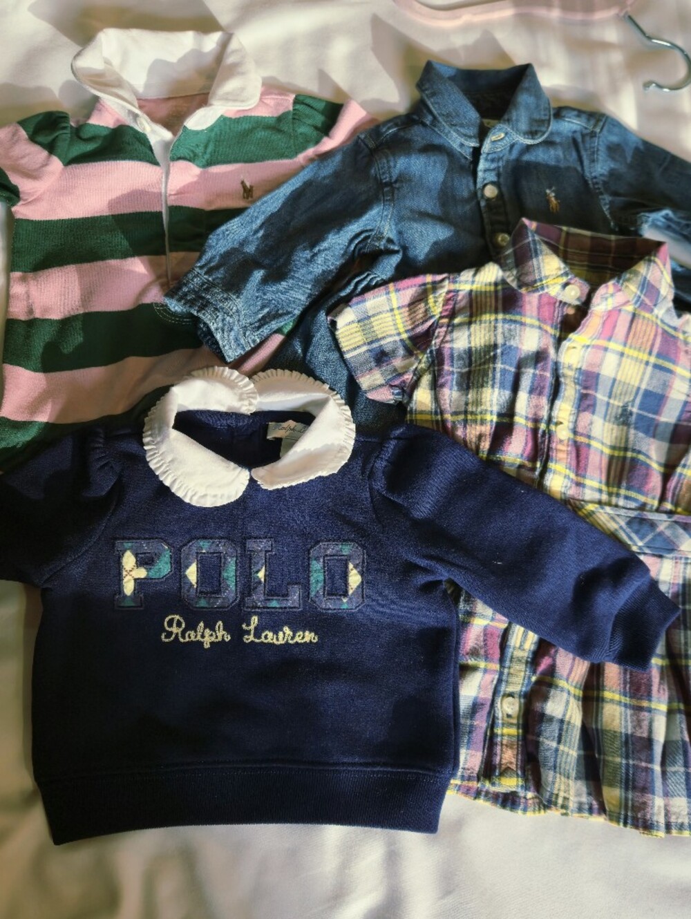 Ralph Lauren Baby 3M 3-Piece Dress & Sweatshirt Set